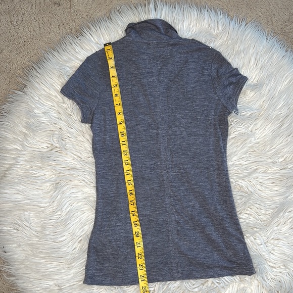 Burberry Brit Gray Short Sleeve Polo with Shoulder Strap Hardware, xs - Picture 12 of 16